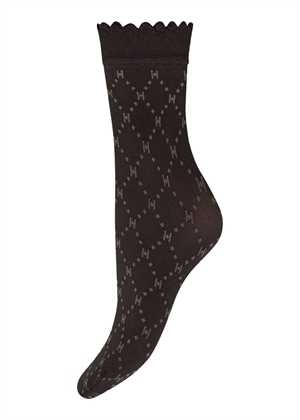 Hype The Detail Logo sock Dark Brown/Beige